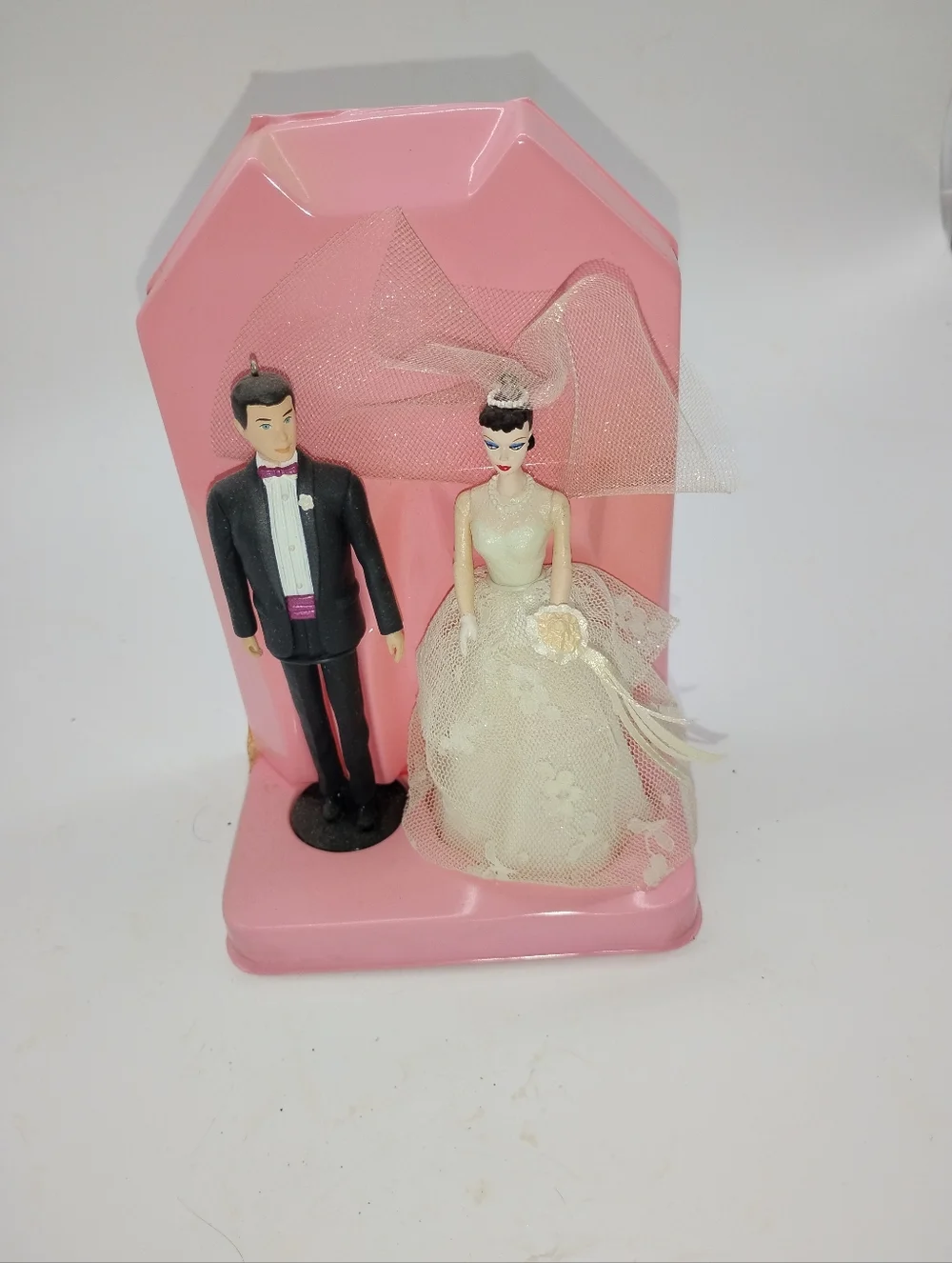 Hallmark Barbie & Ken Wedding Ornament Set - Pink & White